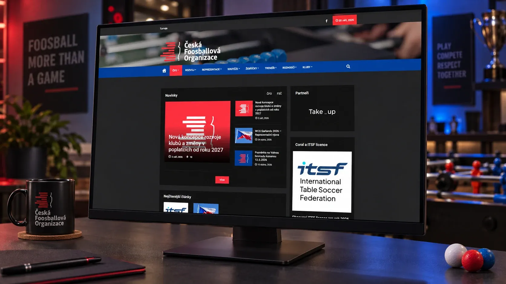 Web Česká foosballová organizace