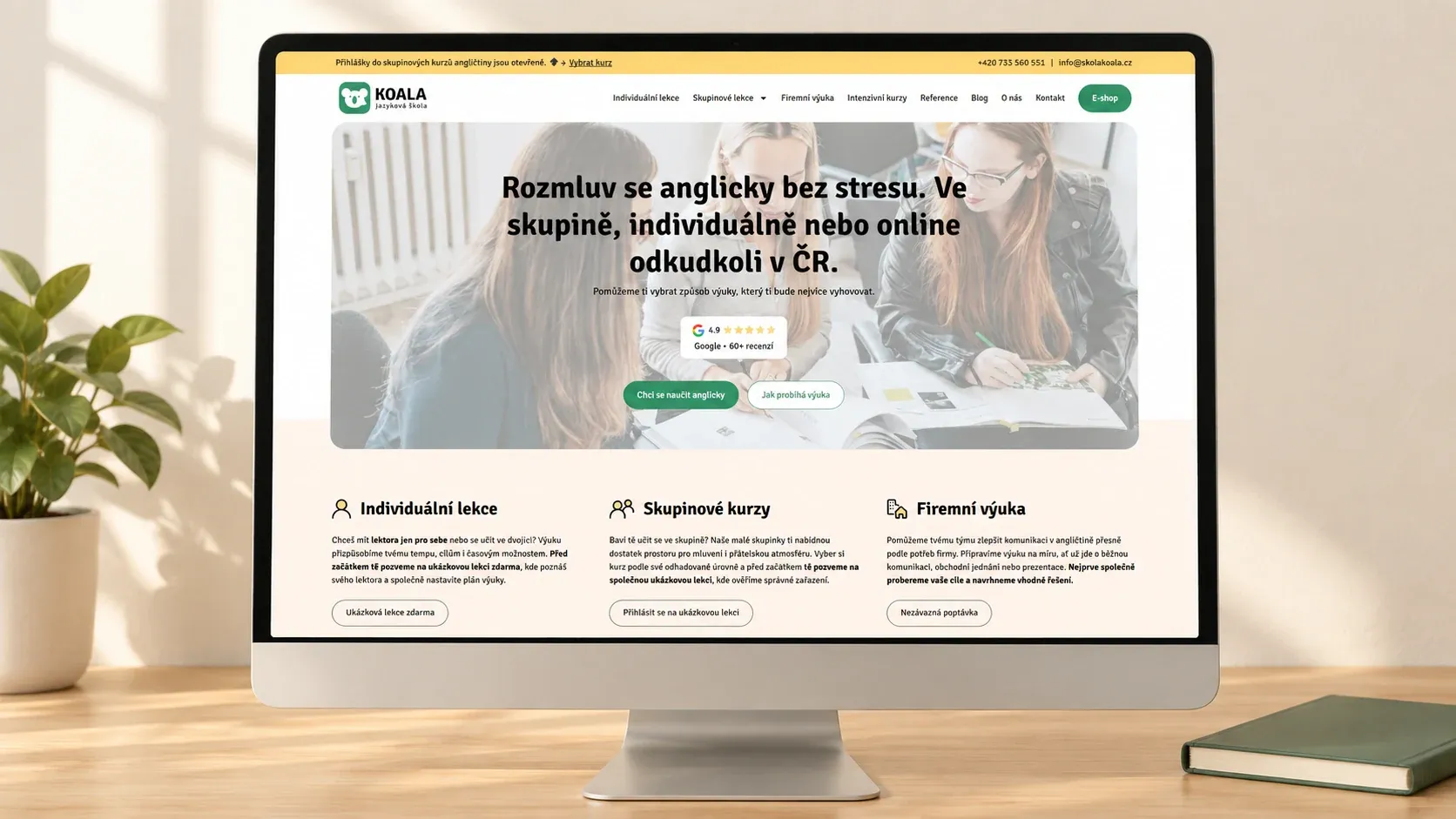 Web Jazyková škola Koala
