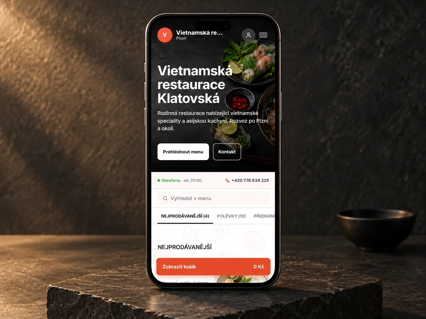 Web Vietnamská restaurace Klatovská