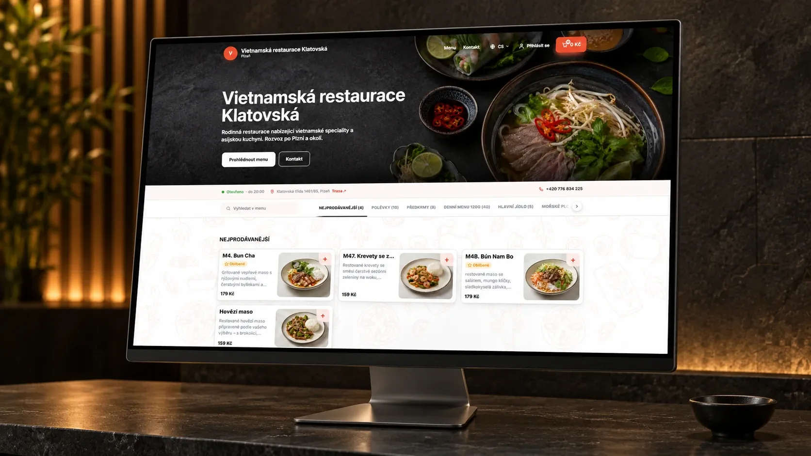 Web Vietnamská restaurace Klatovská